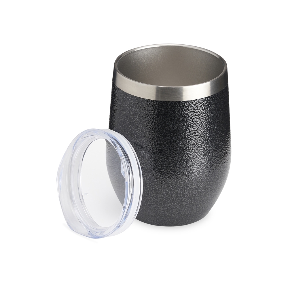 Copo Inox Texturizado Parede Dupla 320ml